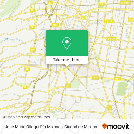 José María Olloqui Río Mixcoac map