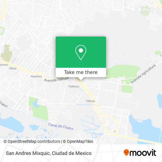 San Andres Mixquic map