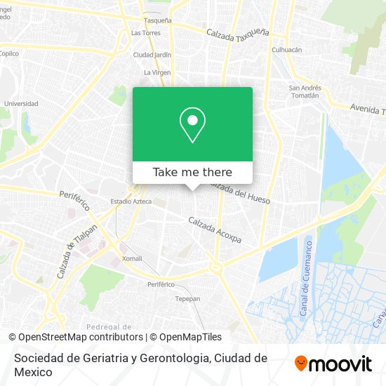 Sociedad de Geriatria y Gerontologia map