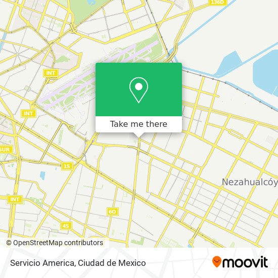 Servicio America map