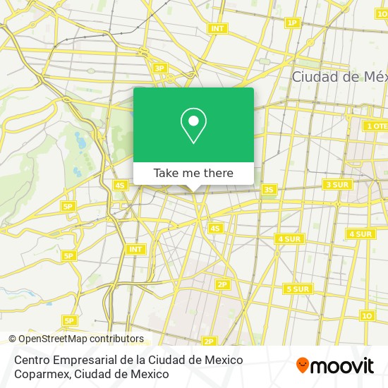 Mapa de Centro Empresarial de la Ciudad de Mexico Coparmex