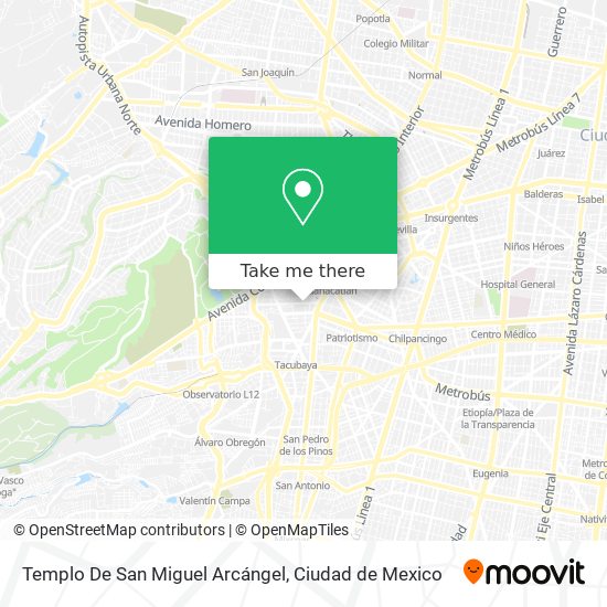 Templo De San Miguel Arcángel map