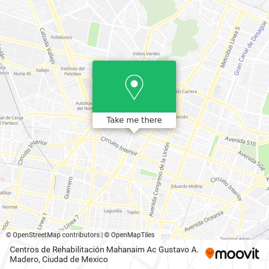 Centros de Rehabilitación Mahanaim Ac Gustavo A. Madero map