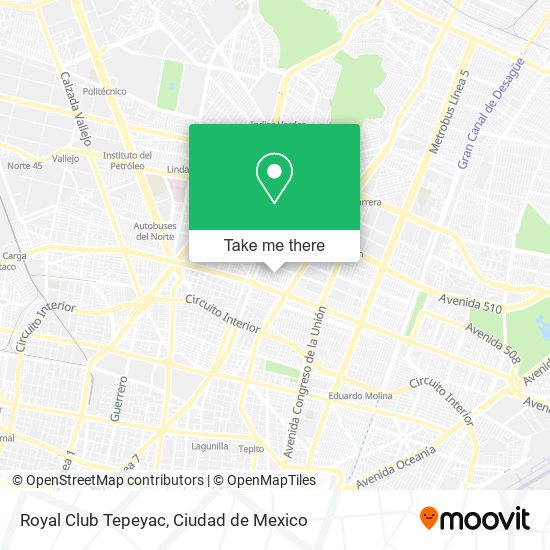 Royal Club Tepeyac map