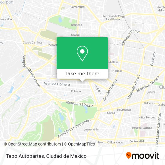Mapa de Tebo Autopartes