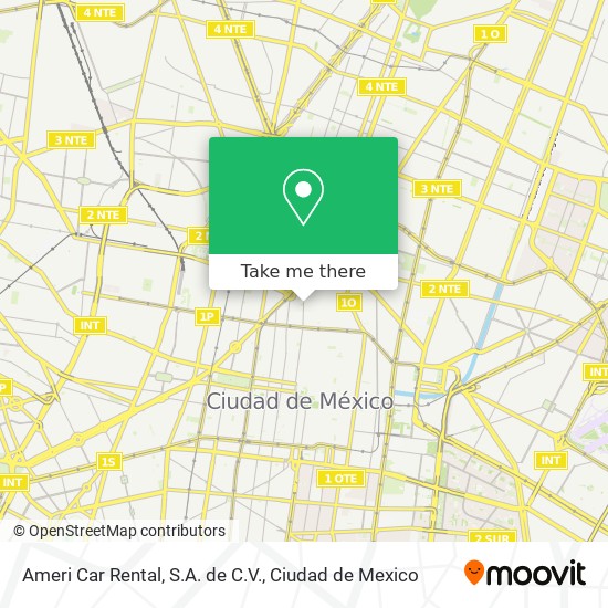 Mapa de Ameri Car Rental, S.A. de C.V.