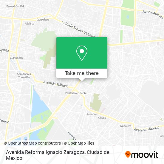 Avenida Reforma Ignacio Zaragoza map