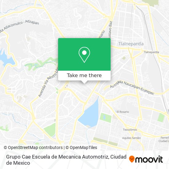 Mapa de Grupo Cae Escuela de Mecanica Automotriz