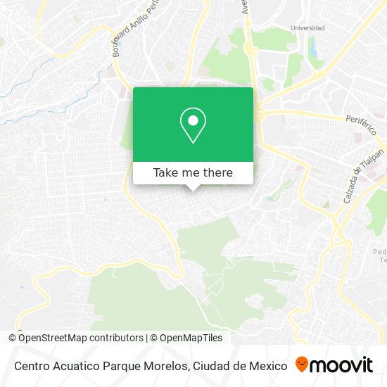 Centro Acuatico Parque Morelos map