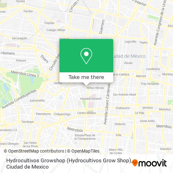 Mapa de Hydrocultivos Growshop (Hydrocultivos Grow Shop)