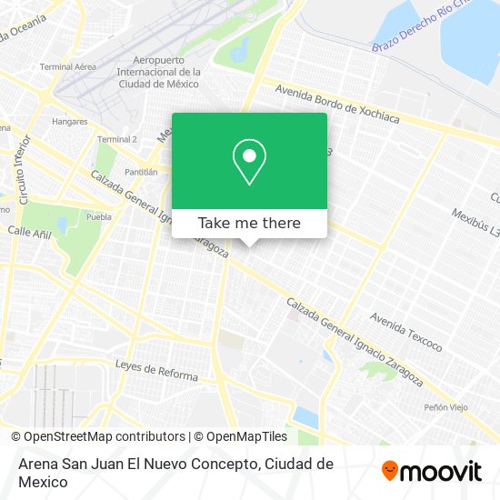 Arena San Juan El Nuevo Concepto map