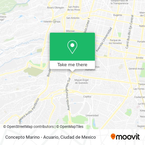 Concepto Marino - Acuario map