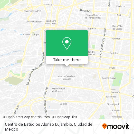 Mapa de Centro de Estudios Alonso Lujambio