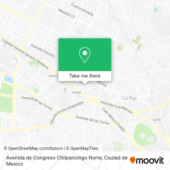 Avenida de Congreso Chilpancingo Norte map