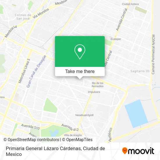 Mapa de Primaria General Lázaro Cárdenas