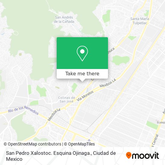 San Pedro Xalostoc. Esquina Ojinaga. map