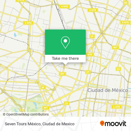 Seven Tours México map