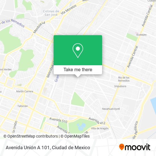 Mapa de Avenida Unión A 101