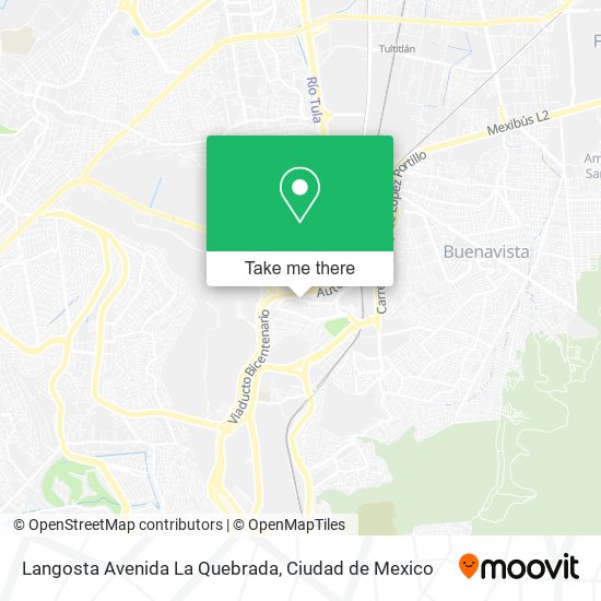 Langosta Avenida La Quebrada map