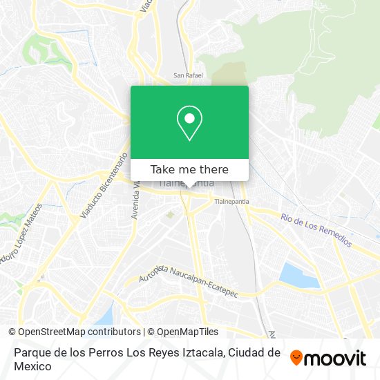 Parque de los Perros Los Reyes Iztacala map