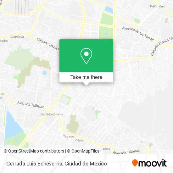 Cerrada Luis Echeverria map