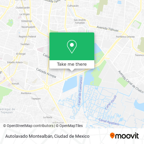 Autolavado Montealbán map