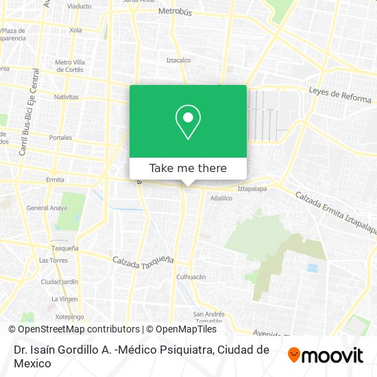 Mapa de Dr. Isaín Gordillo A. -Médico Psiquiatra