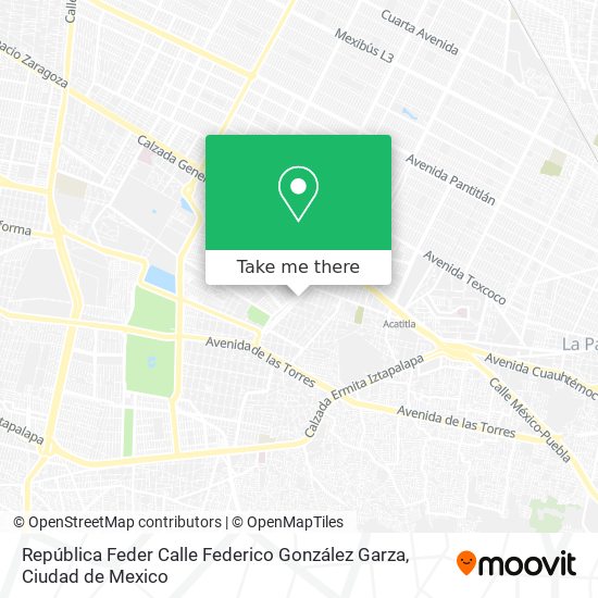 Mapa de República Feder Calle Federico González Garza