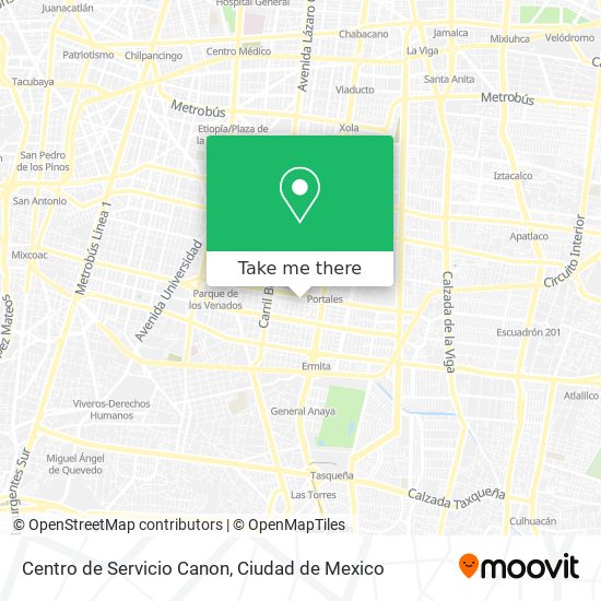 Centro de Servicio Canon map