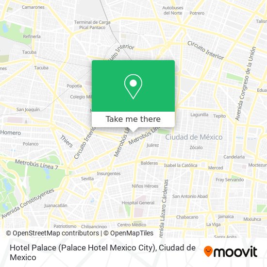 Hotel Palace (Palace Hotel Mexico City) map