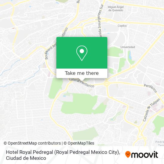 Mapa de Hotel Royal Pedregal (Royal Pedregal Mexico City)