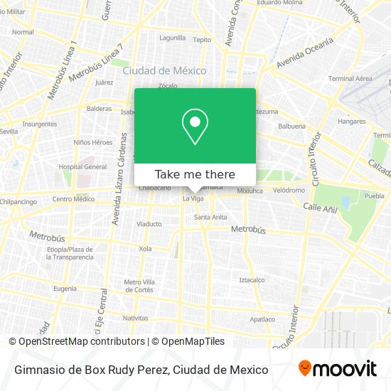 Gimnasio de Box Rudy Perez map