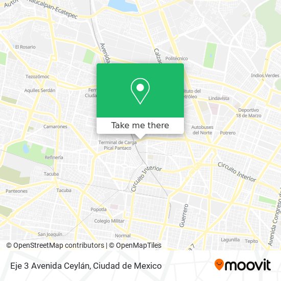 Eje 3 Avenida Ceylán map