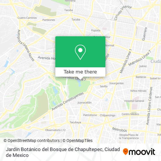 Jardín Botánico del Bosque de Chapultepec map