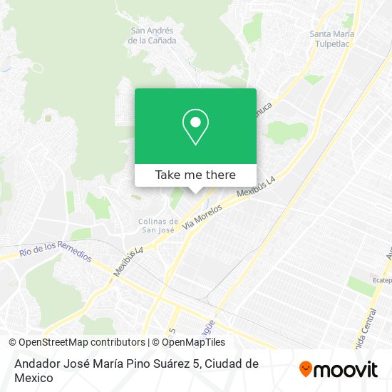 Mapa de Andador José María Pino Suárez 5