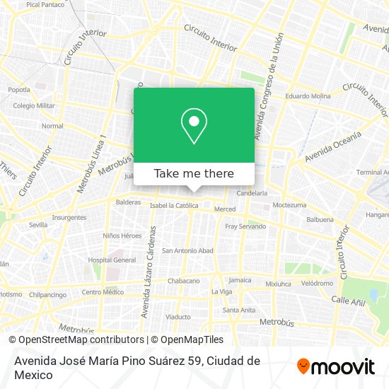 Avenida José María Pino Suárez 59 map