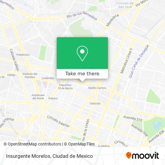 Insurgente Morelos map