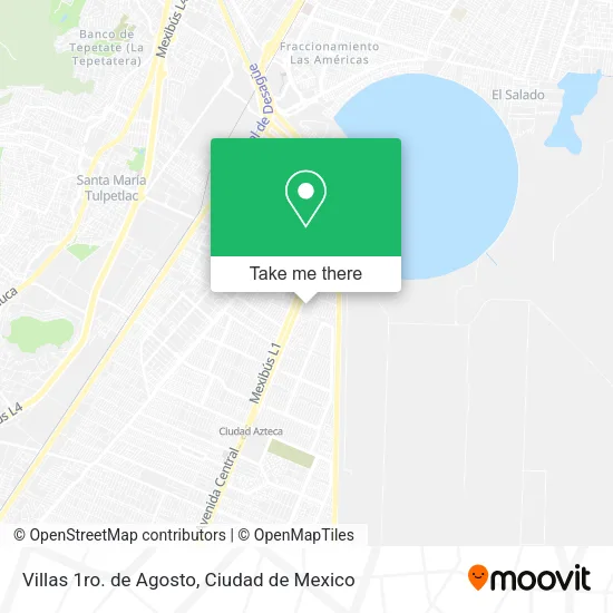 Villas 1ro. de Agosto map