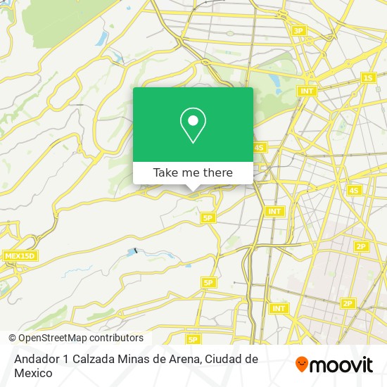 Mapa de Andador 1 Calzada Minas de Arena