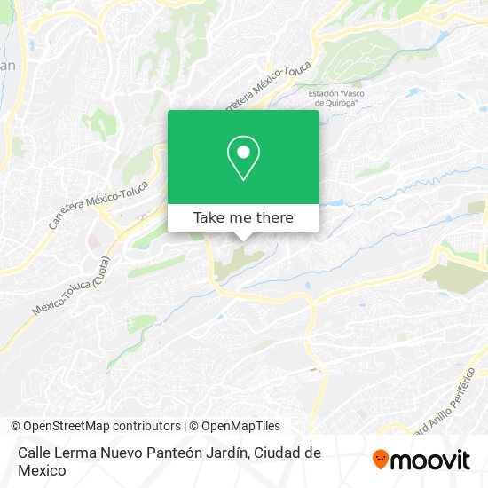 Mapa de Calle Lerma Nuevo Panteón Jardín