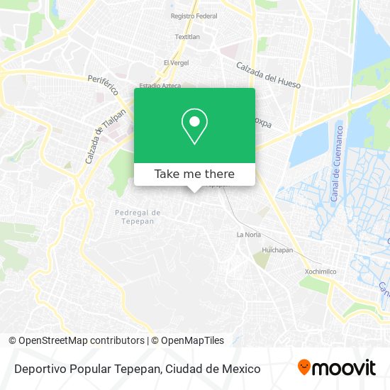 Mapa de Deportivo Popular Tepepan