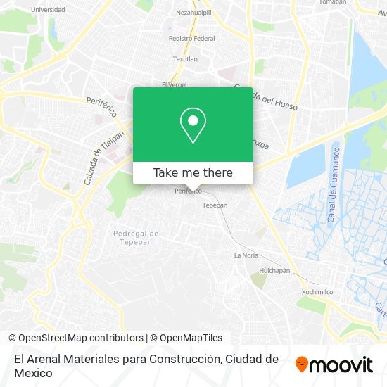 Mapa de El Arenal Materiales para Construcción