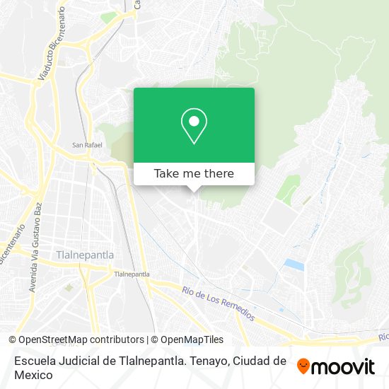 Mapa de Escuela Judicial de Tlalnepantla. Tenayo