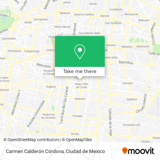 Carmen Calderón Córdova map