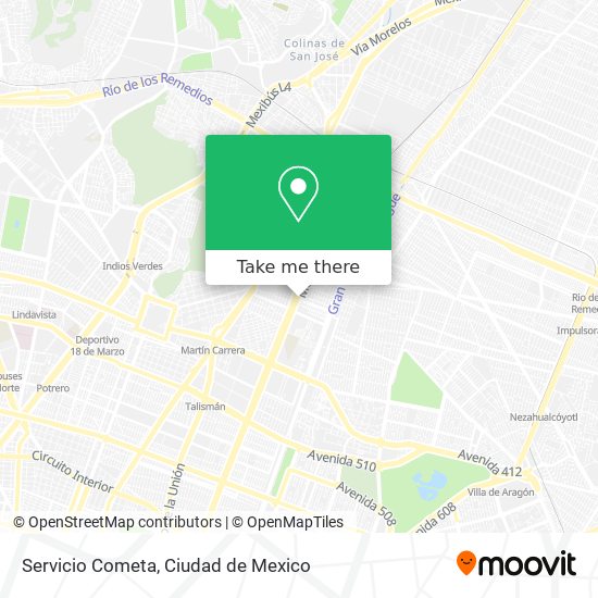 Servicio Cometa map