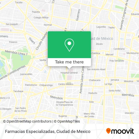 Mapa de Farmacias Especializadas