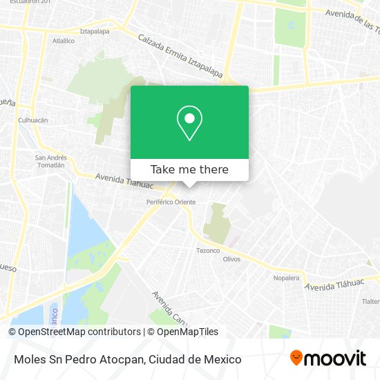 Moles Sn Pedro Atocpan map