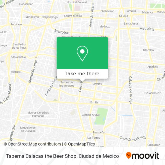 Mapa de Taberna Calacas the Beer Shop