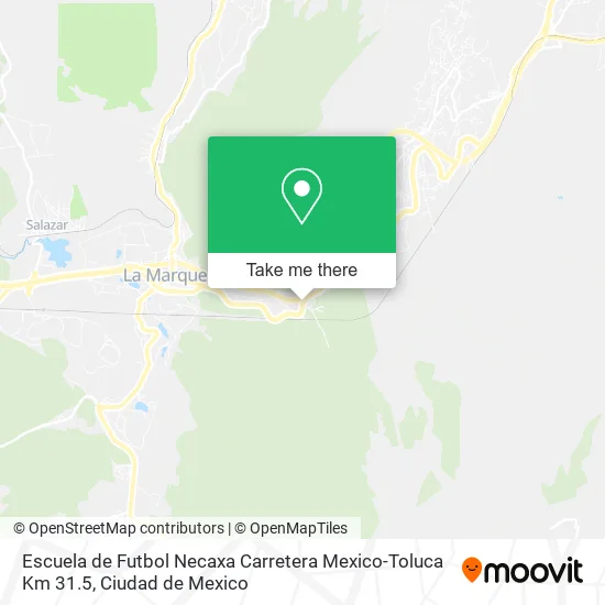 Escuela de Futbol Necaxa Carretera Mexico-Toluca Km 31.5, Carretera México-Toluca Desierto de los Leones map