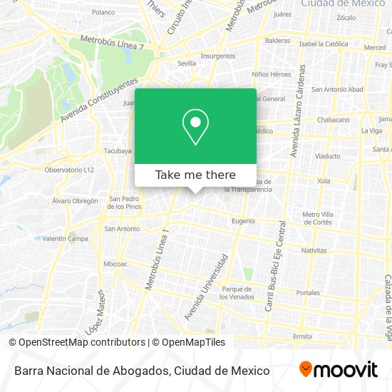 Barra Nacional de Abogados map